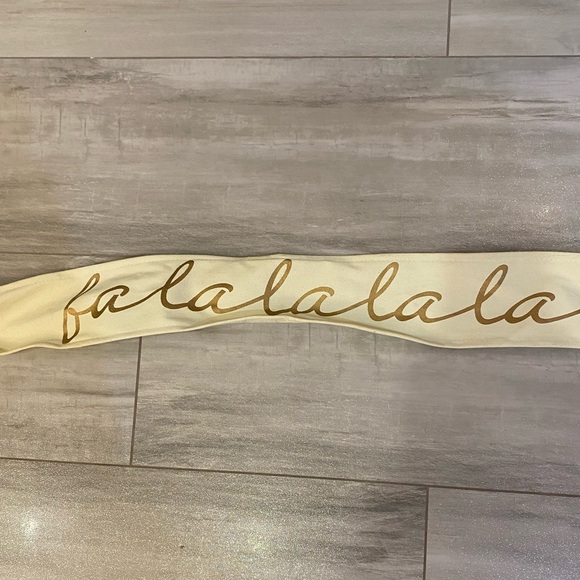 Cream Wired Canvas Falalalalala Christmas Carol Banner - Picture 3 of 9